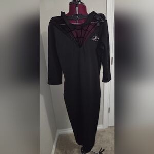 Unique Vintage Black V-Neck Bodycon Dress